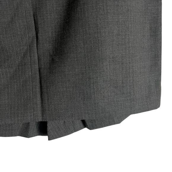 BCBGMaxAzria Gray Wool Black Chevron Paneled Knee Length Pencil Skirt Size 12 - Picture 5 of 10
